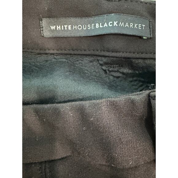 WHBM Black Skinny Pants Gold Pattern Front Zip Size 6 Style 4501893860 - Picture 7 of 9